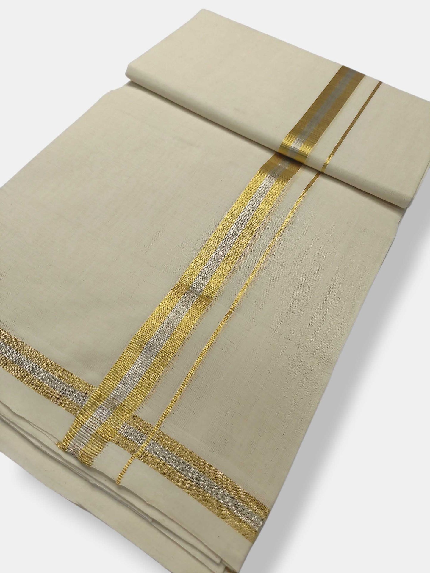 Original Balaramapuram Handloom Kasavu Mundu for Men