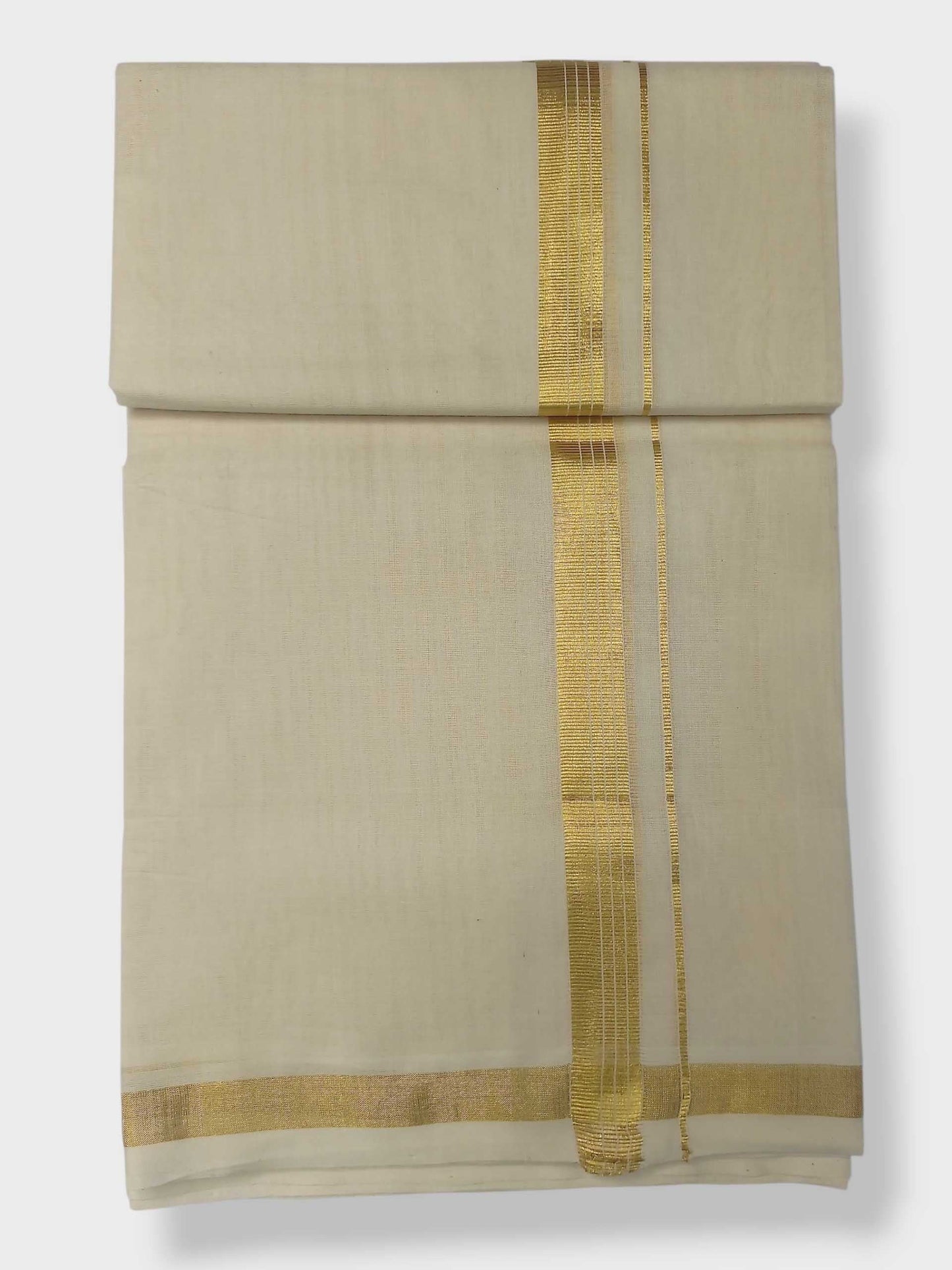 Original Balaramapuram Handloom Kasavu Mundu for Men
