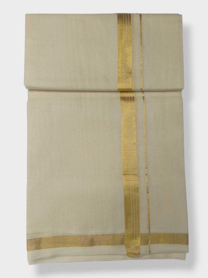 Original Balaramapuram Handloom Kasavu Mundu for Men