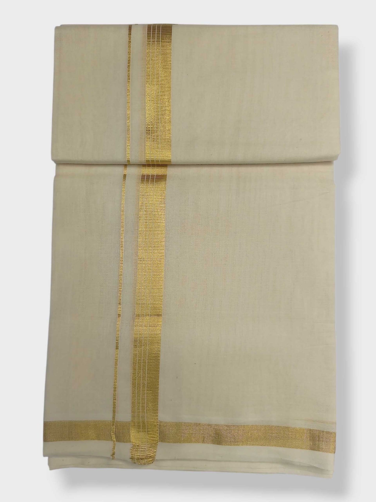 Original Balaramapuram Handloom Kasavu Mundu for Men