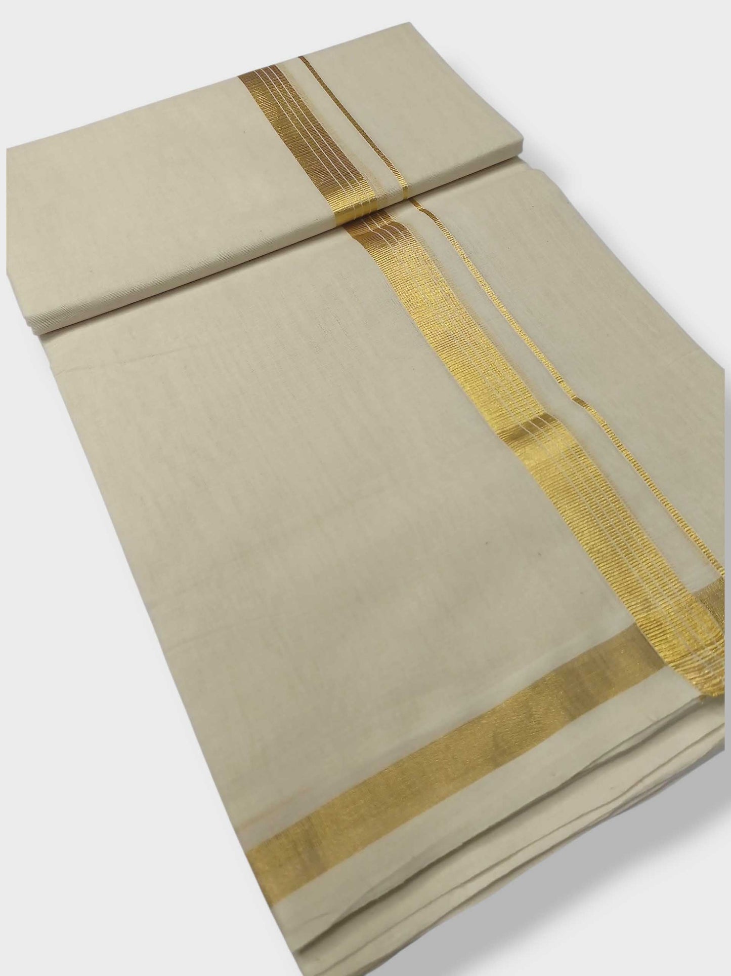Original Balaramapuram Handloom Kasavu Mundu for Men