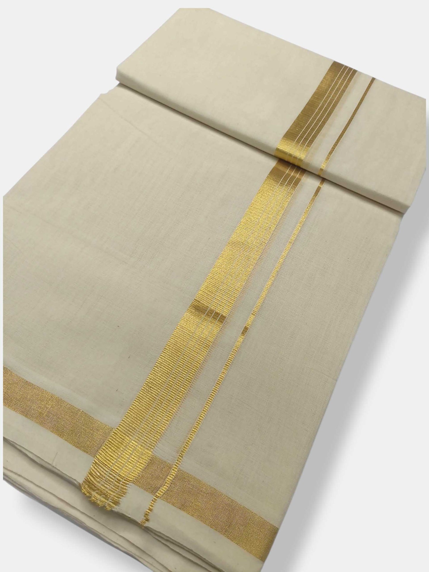 Original Balaramapuram Handloom Kasavu Mundu for Men