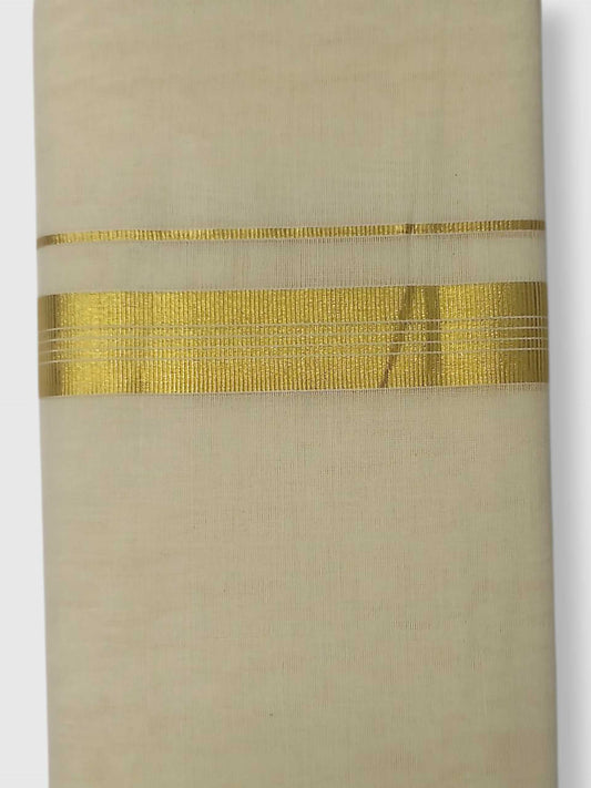 Original Balaramapuram Handloom Kasavu Mundu for Men