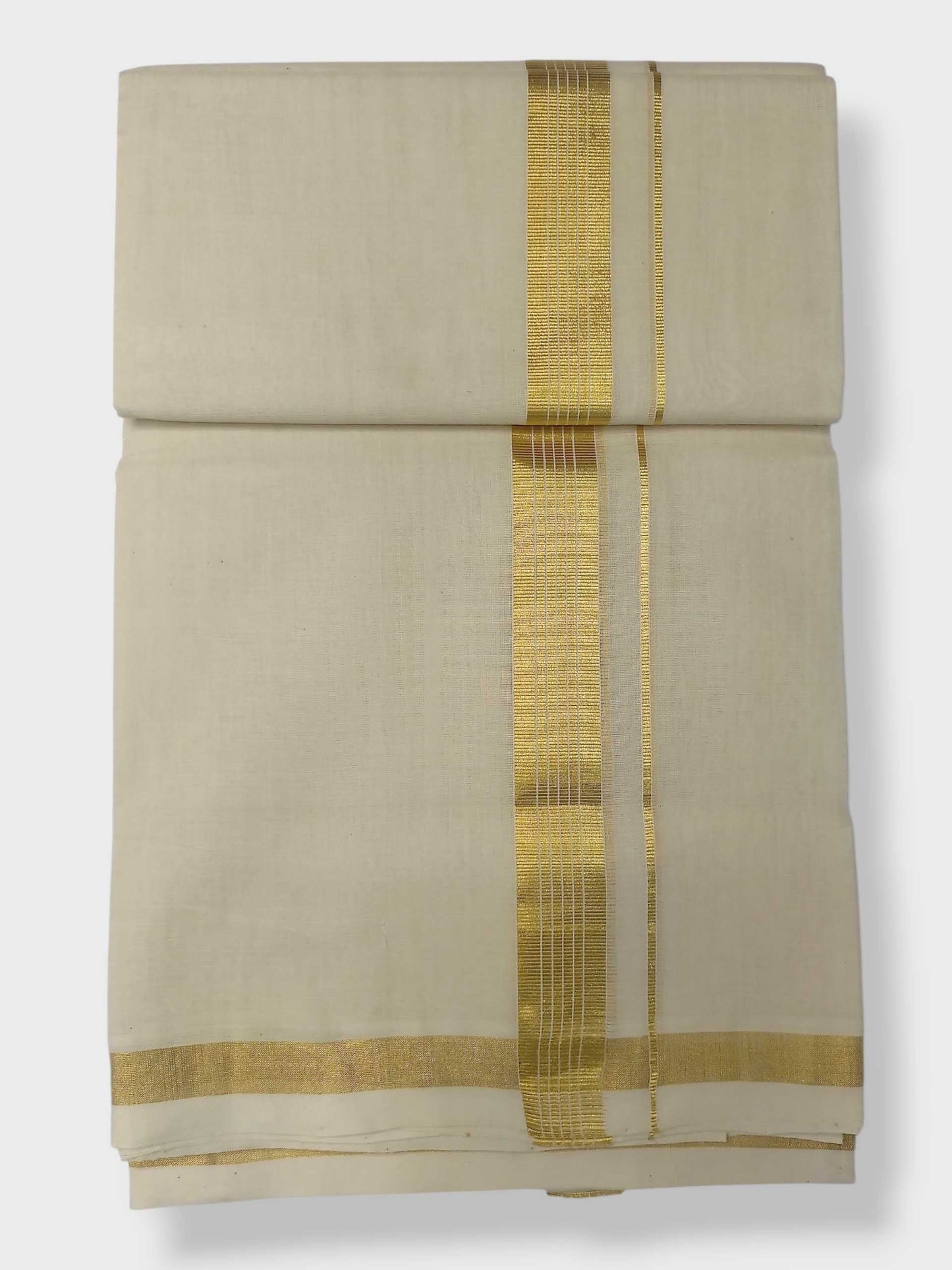 Original Balaramapuram Handloom Kasavu Mundu for Men