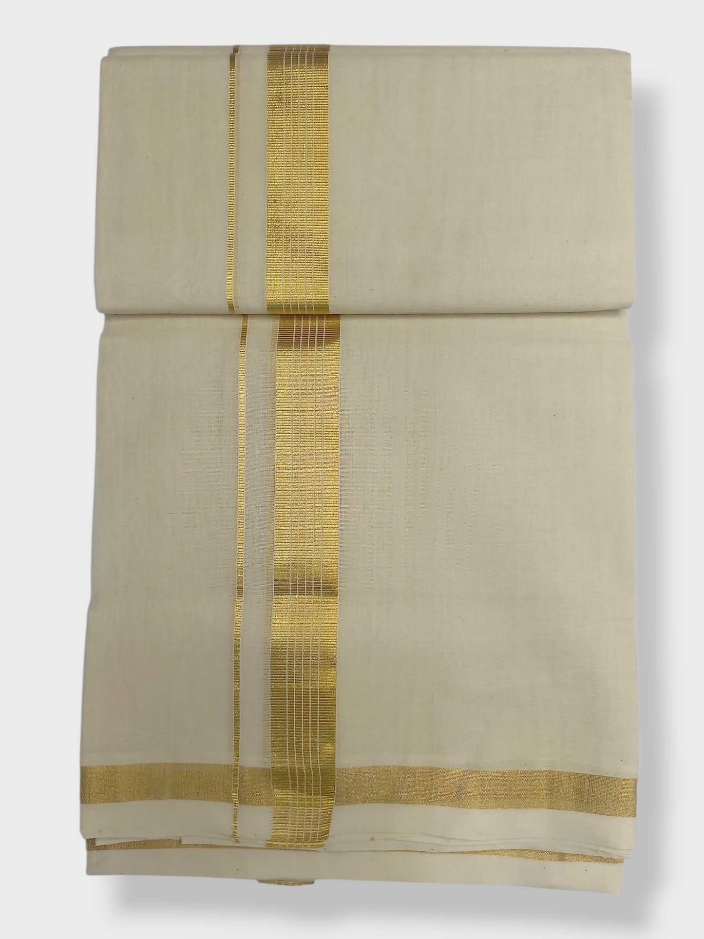 Original Balaramapuram Handloom Kasavu Mundu for Men