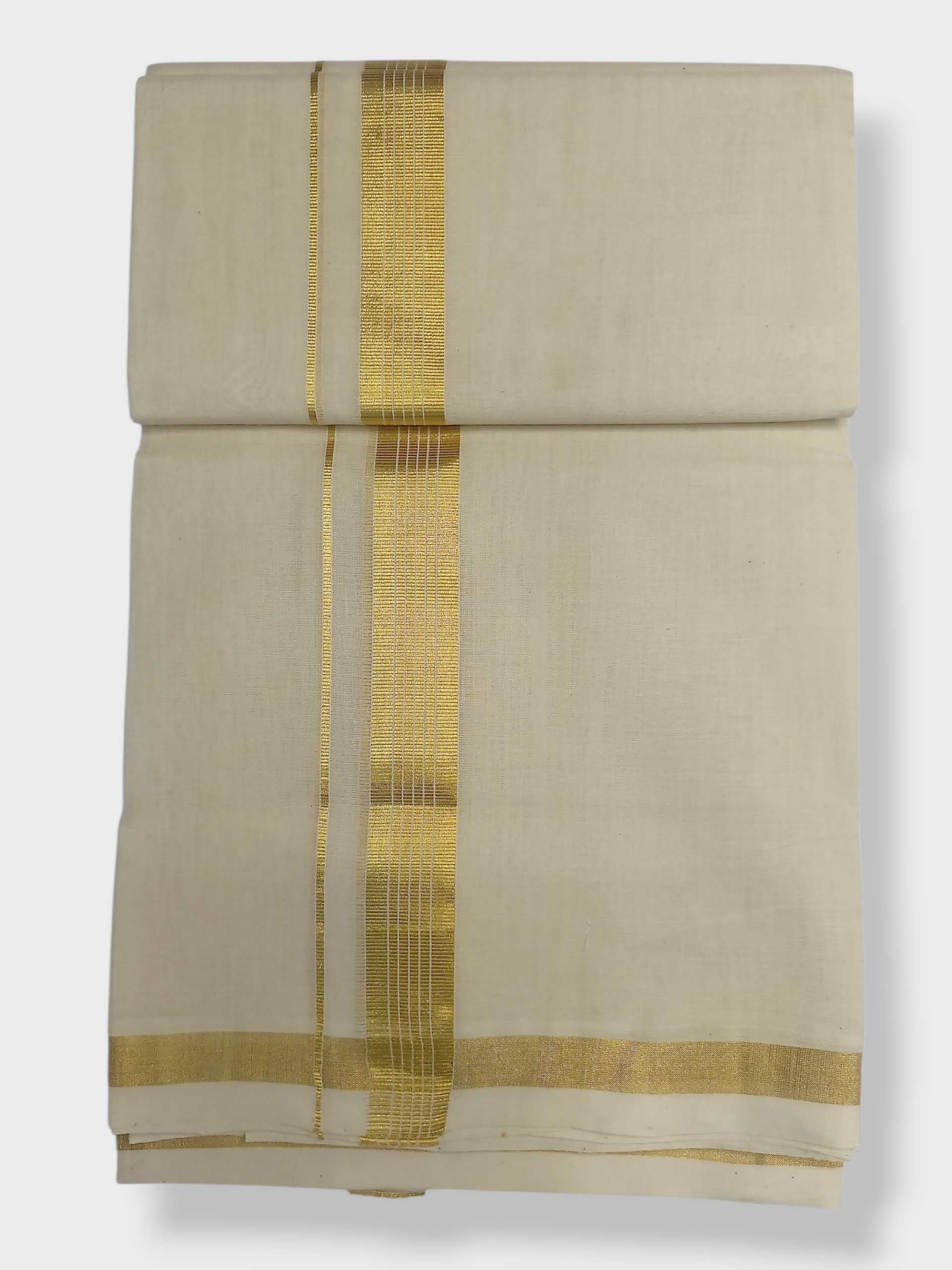 Original Balaramapuram Handloom Kasavu Mundu for Men