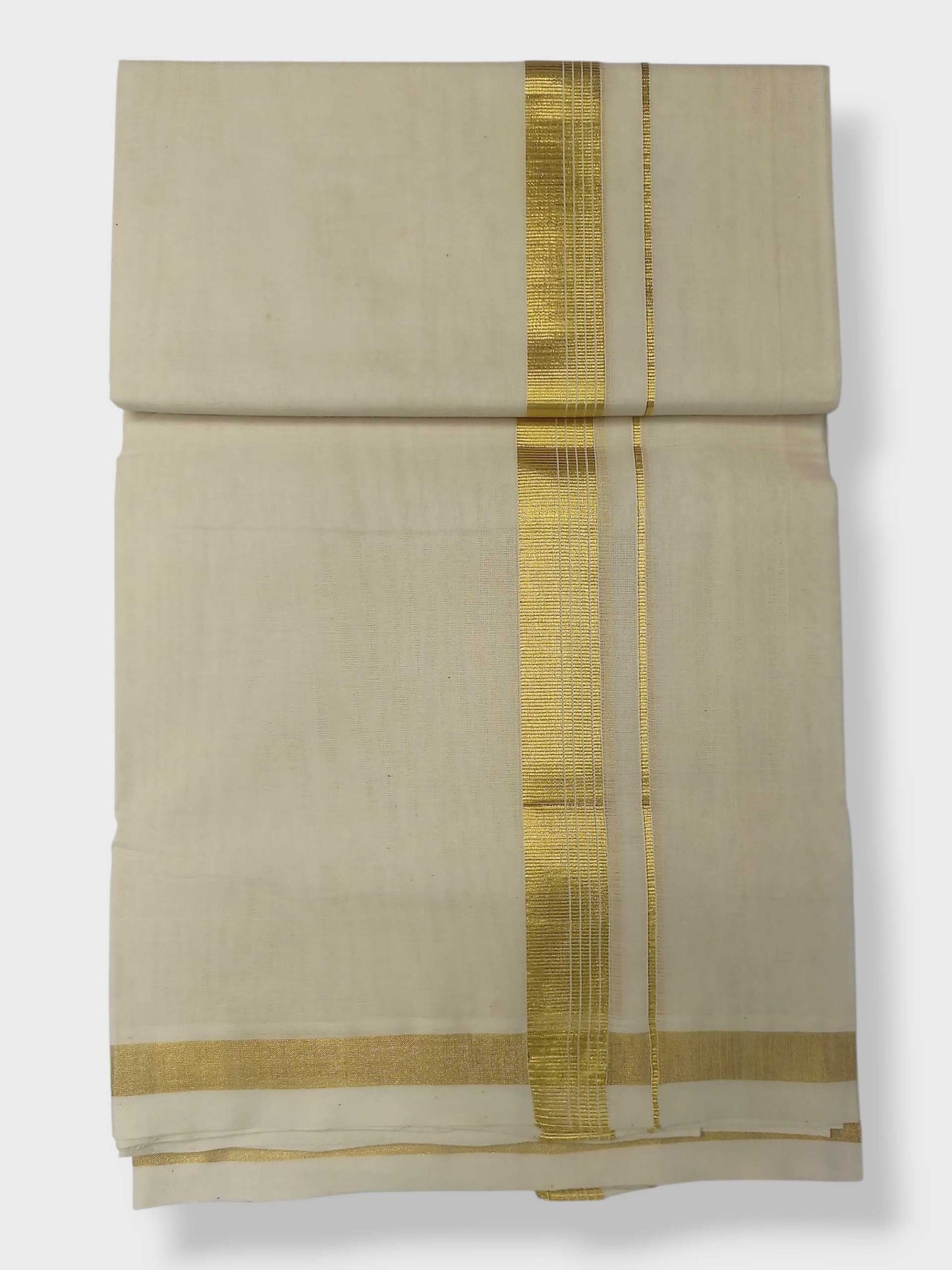 Original Balaramapuram Handloom Kasavu Mundu for Men
