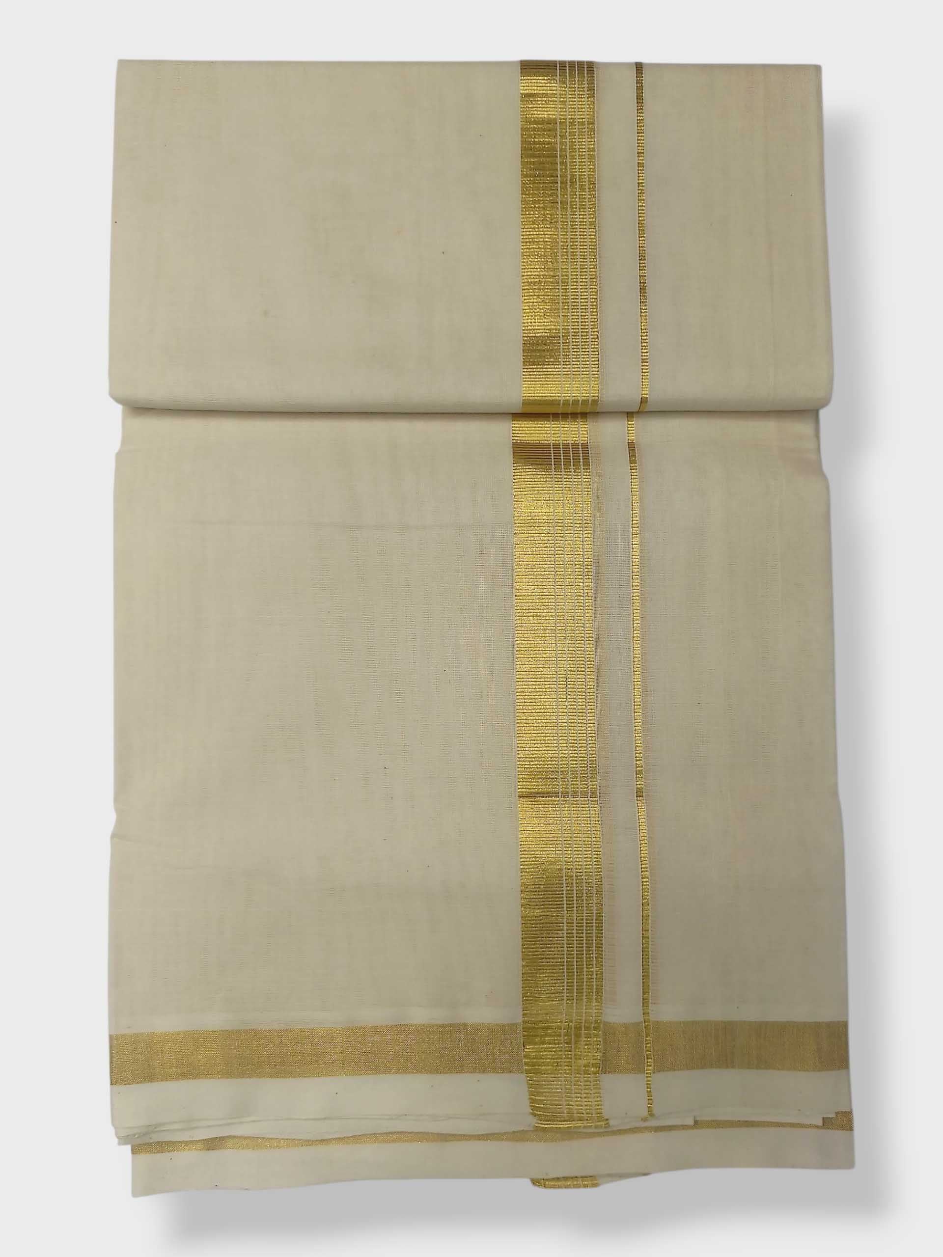 Original Balaramapuram Handloom Kasavu Mundu for Men