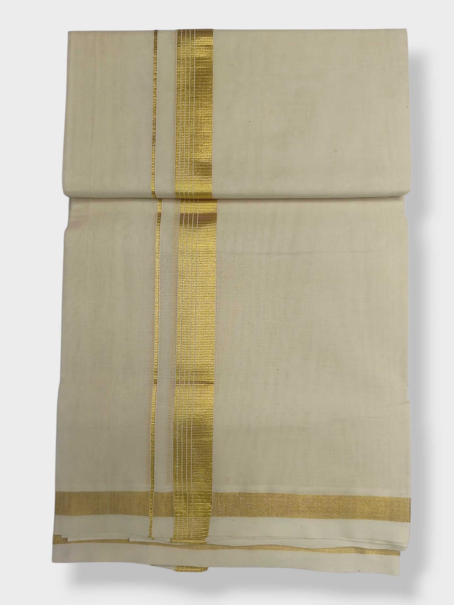 Original Balaramapuram Handloom Kasavu Mundu for Men