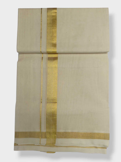 Original Balaramapuram Handloom Kasavu Mundu for Men