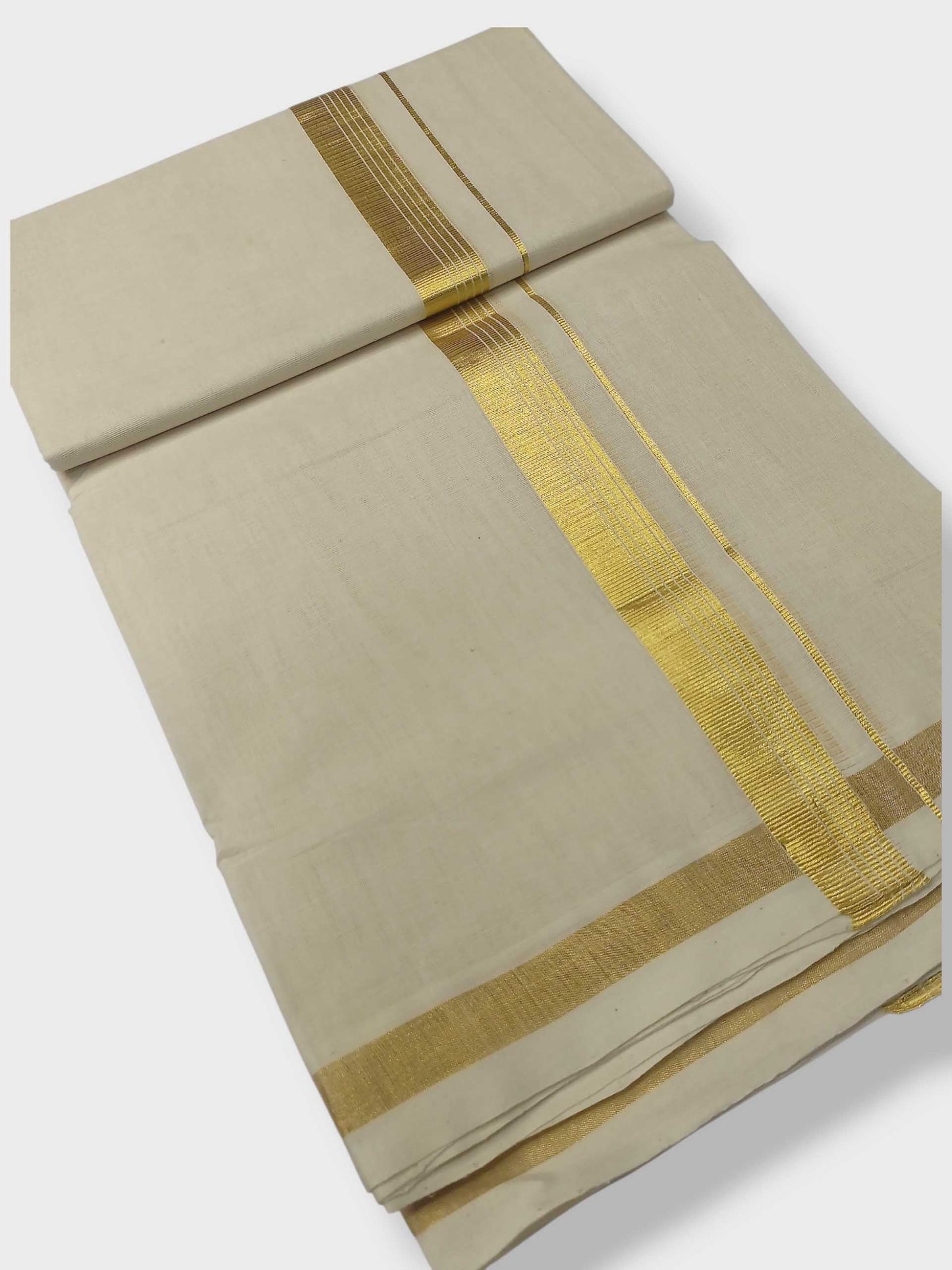 Original Balaramapuram Handloom Kasavu Mundu for Men