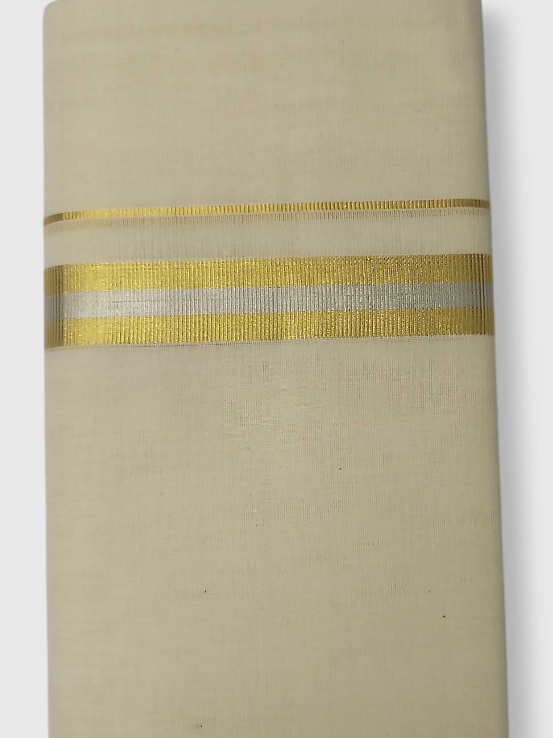 Original Balaramapuram Handloom Kasavu Mundu for Men