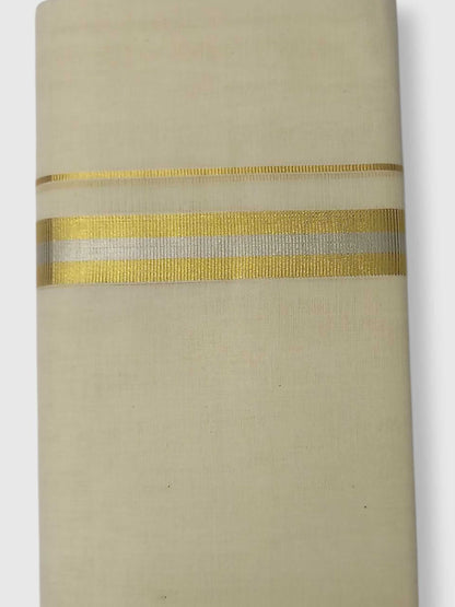 Original Balaramapuram Handloom Kasavu Mundu for Men