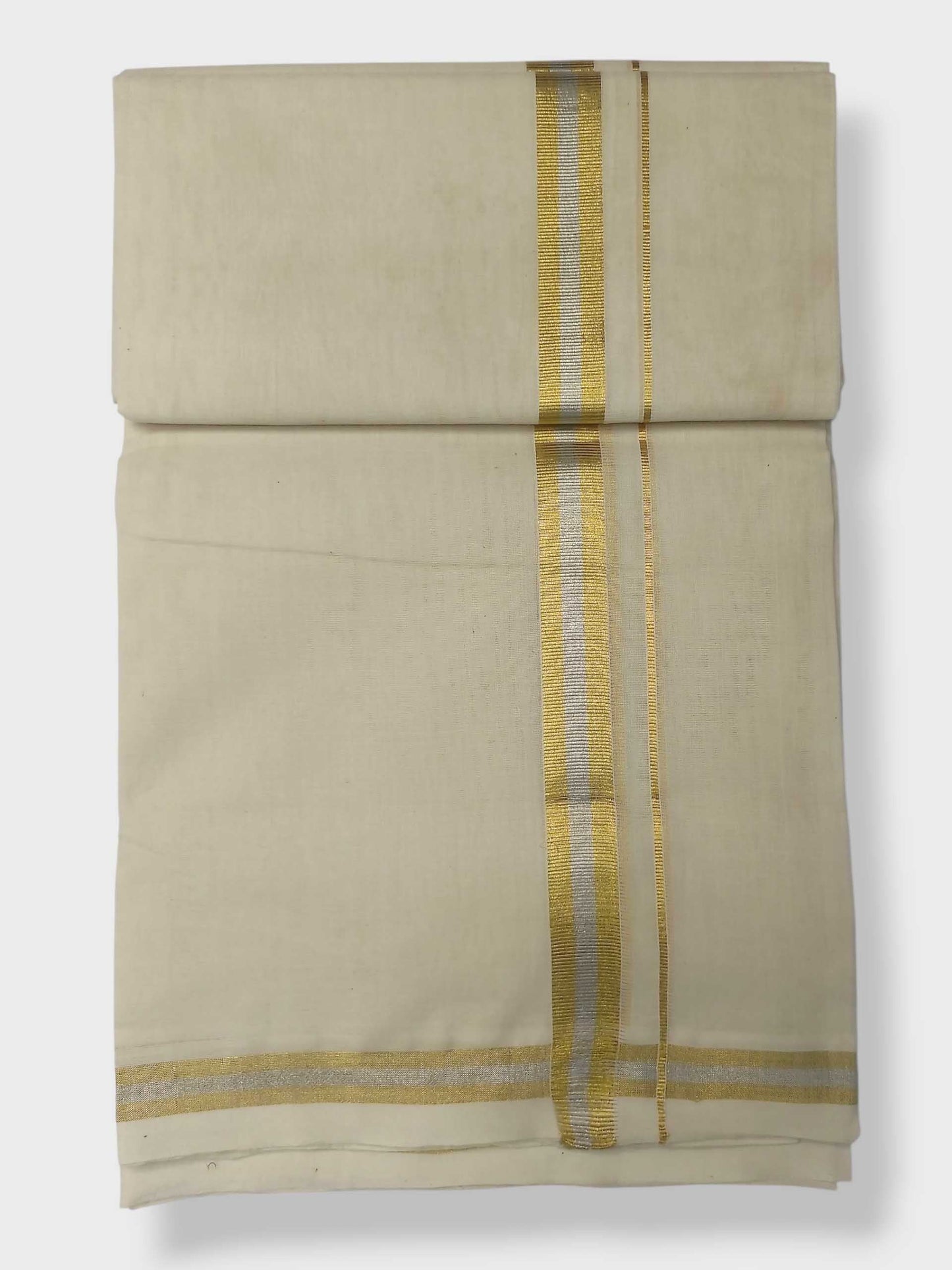 Original Balaramapuram Handloom Kasavu Mundu for Men