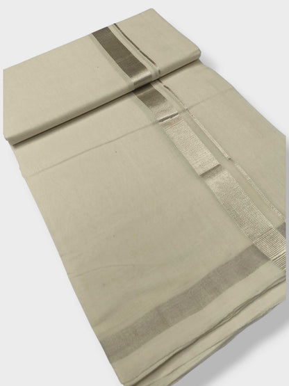 Original Balaramapuram Handloom Kasavu Mundu for Men