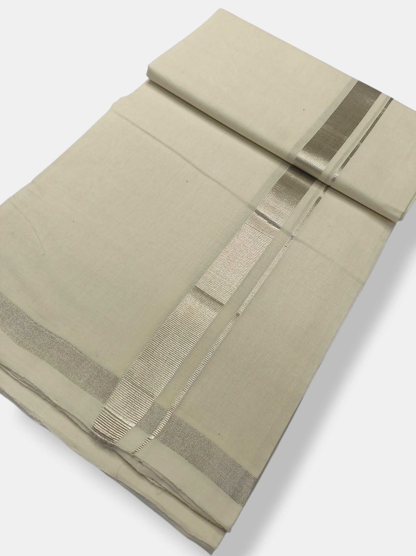 Original Balaramapuram Handloom Kasavu Mundu for Men