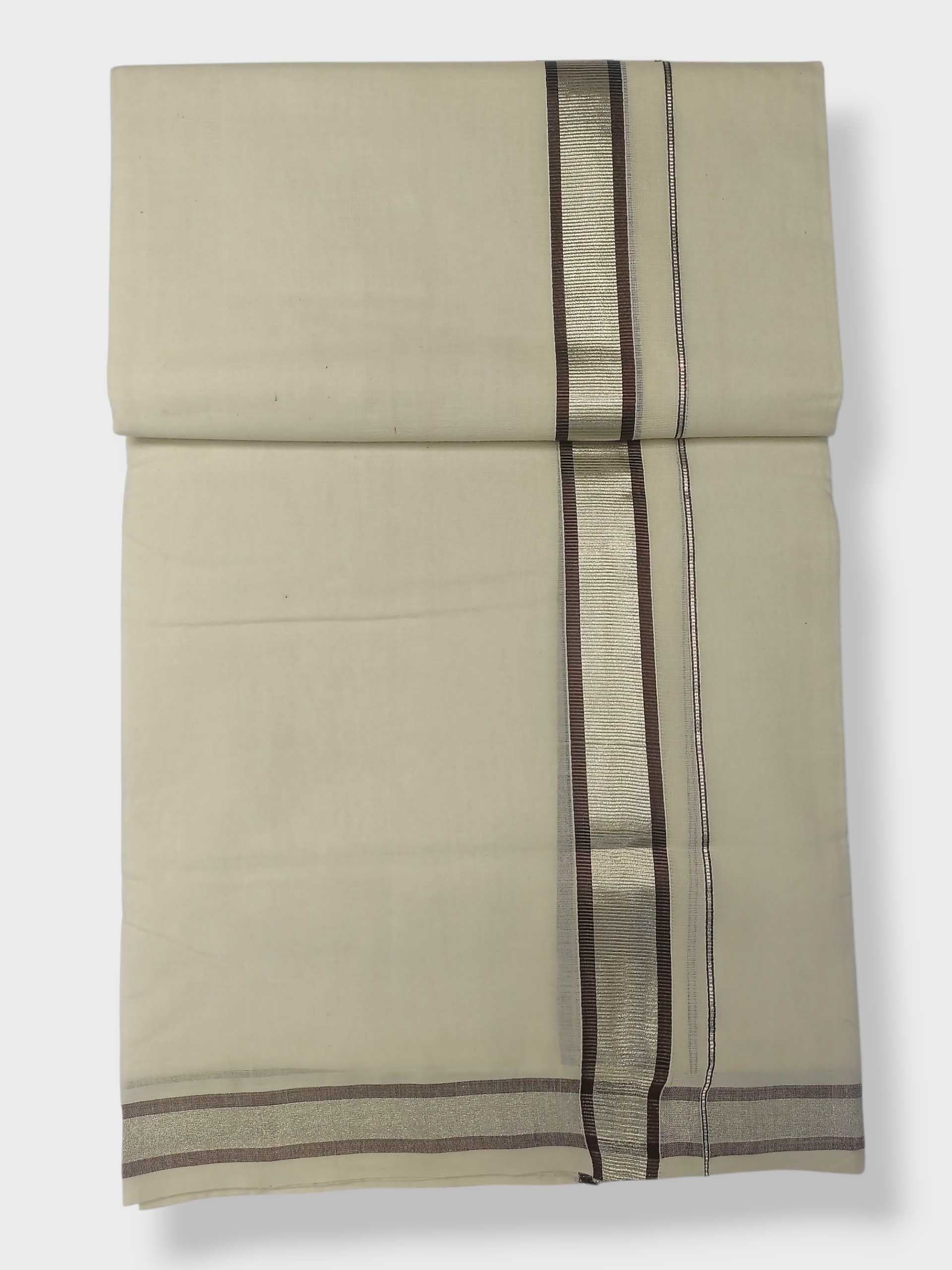 Original Balaramapuram Handloom Kasavu Mundu for Men