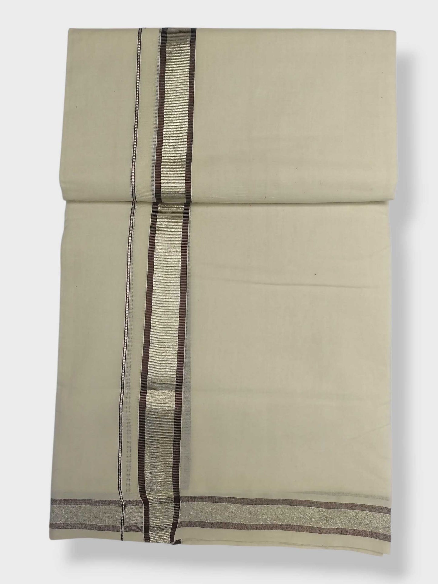 Original Balaramapuram Handloom Kasavu Mundu for Men