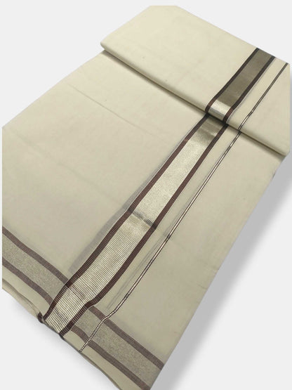 Original Balaramapuram Handloom Kasavu Mundu for Men