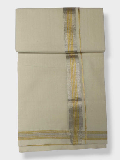 Original Balaramapuram Handloom Kasavu Mundu for Men