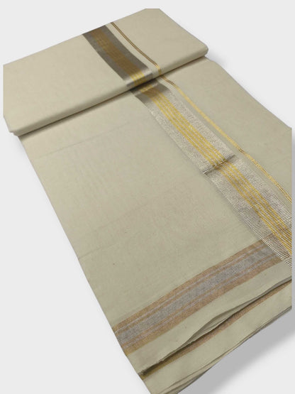 Original Balaramapuram Handloom Kasavu Mundu for Men