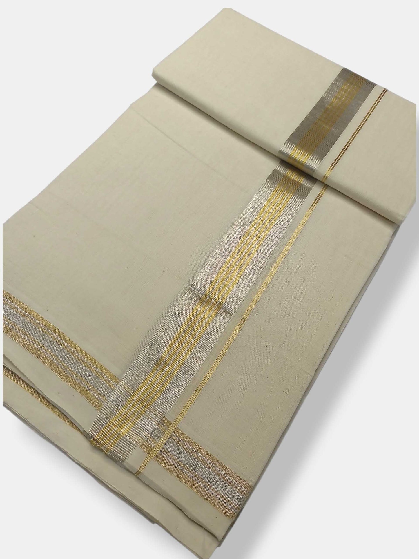 Original Balaramapuram Handloom Kasavu Mundu for Men