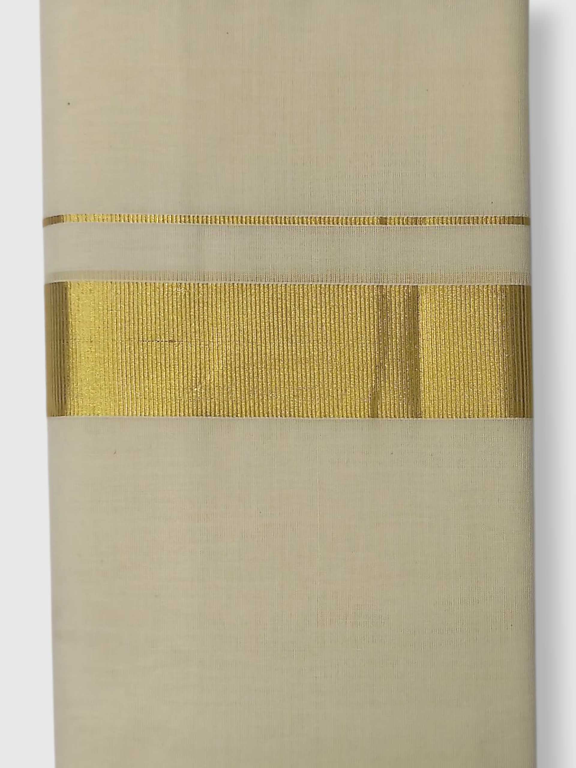 Original Balaramapuram Handloom Kasavu Mundu for Men