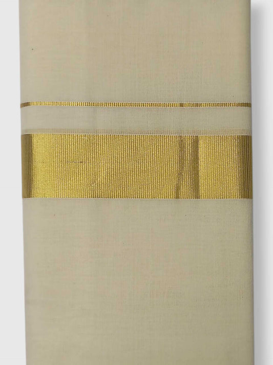 Original Balaramapuram Handloom Kasavu Mundu for Men