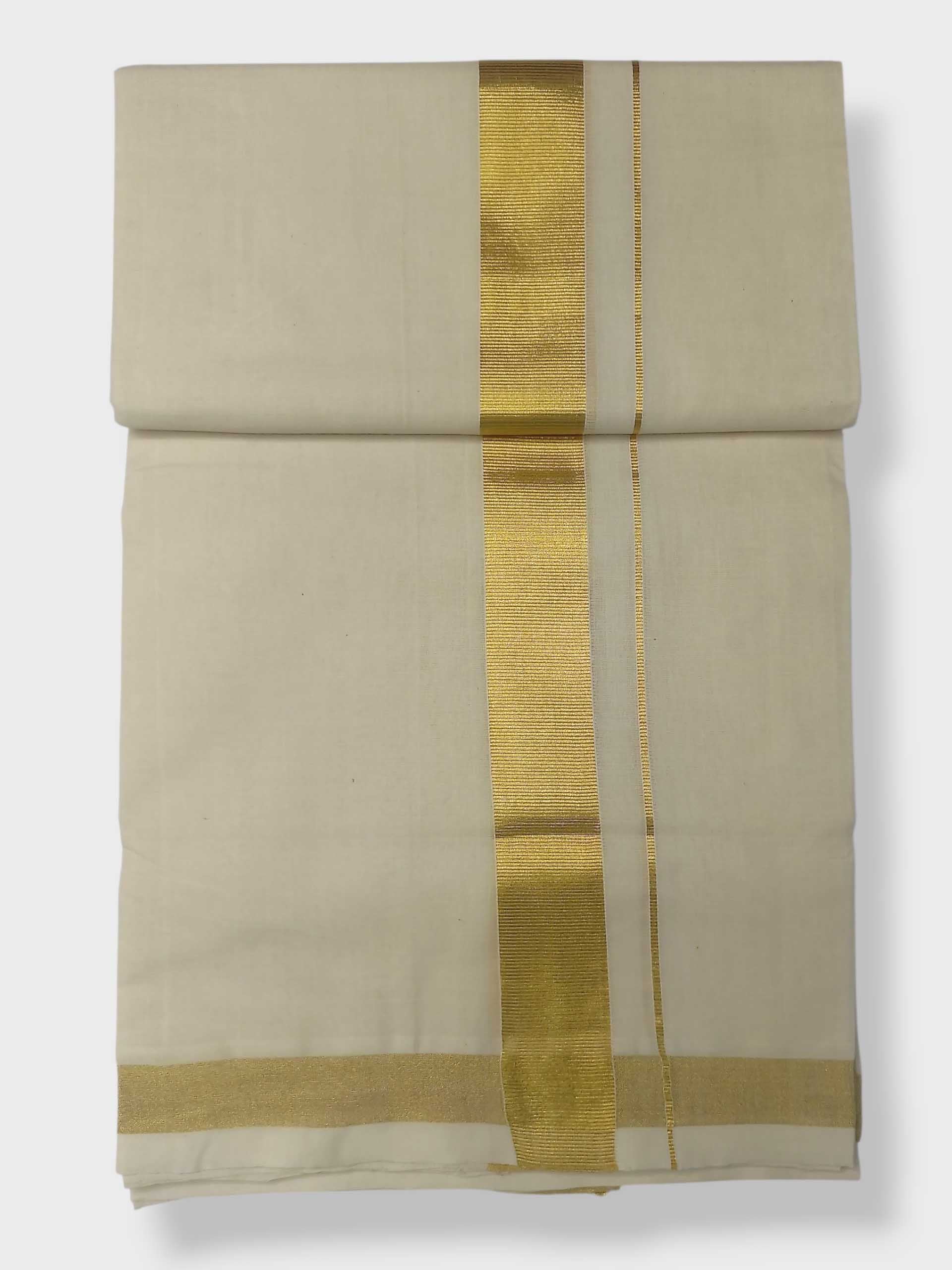 Original Balaramapuram Handloom Kasavu Mundu for Men