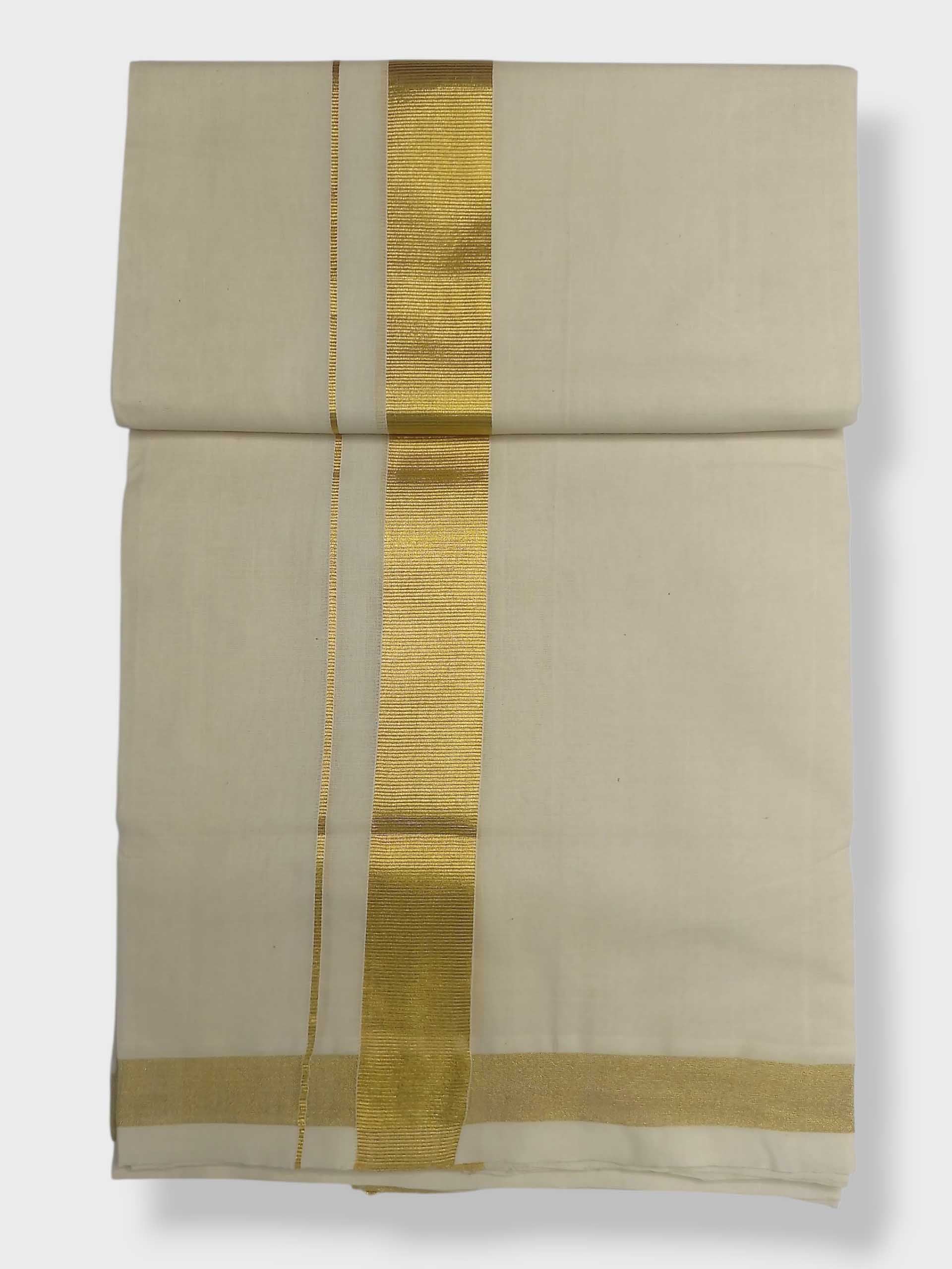 Original Balaramapuram Handloom Kasavu Mundu for Men