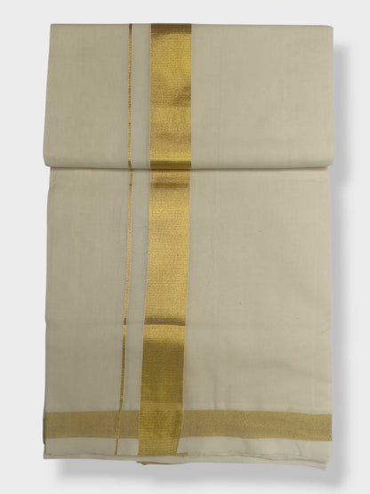 Original Balaramapuram Handloom Kasavu Mundu for Men