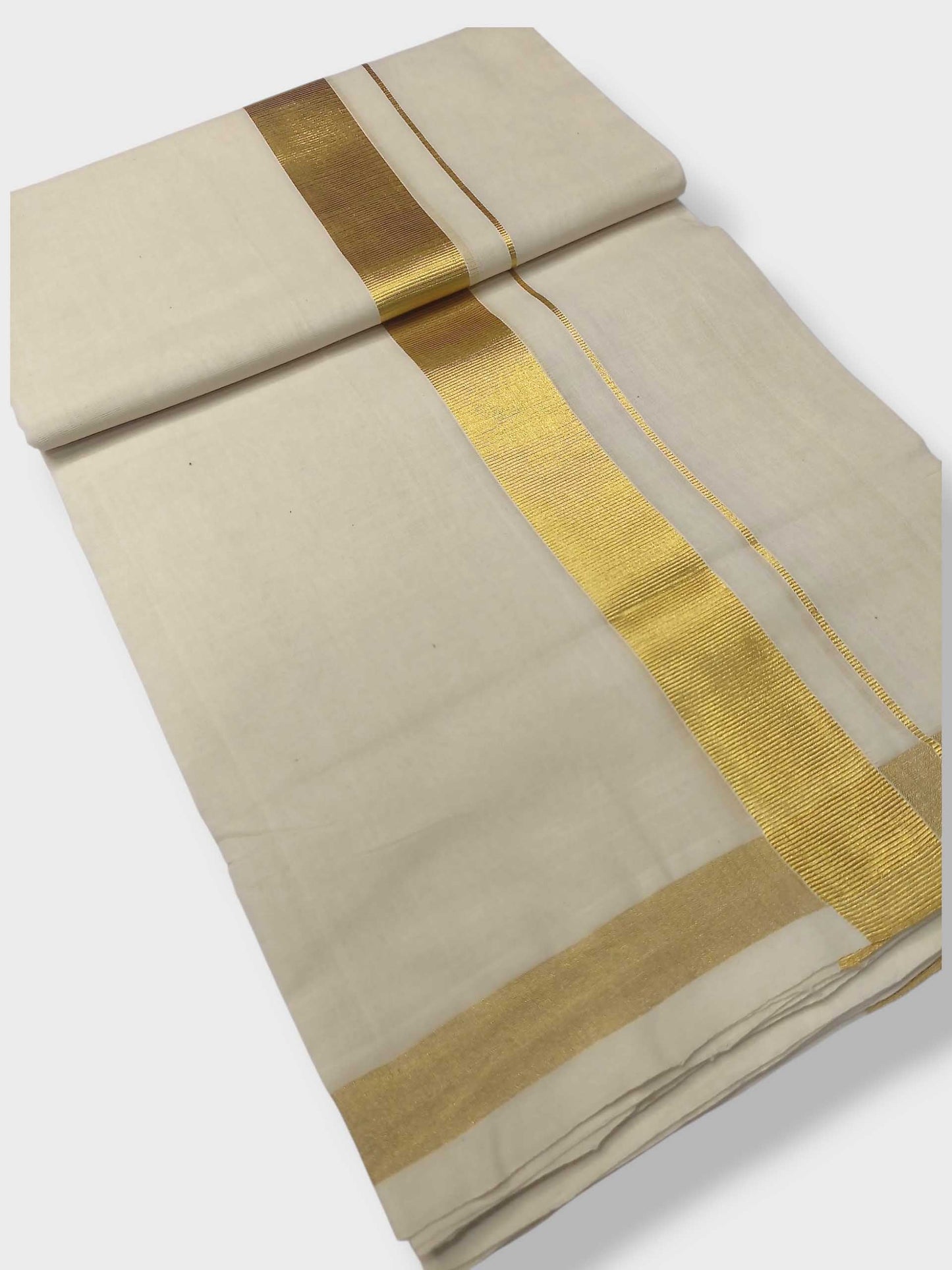 Original Balaramapuram Handloom Kasavu Mundu for Men