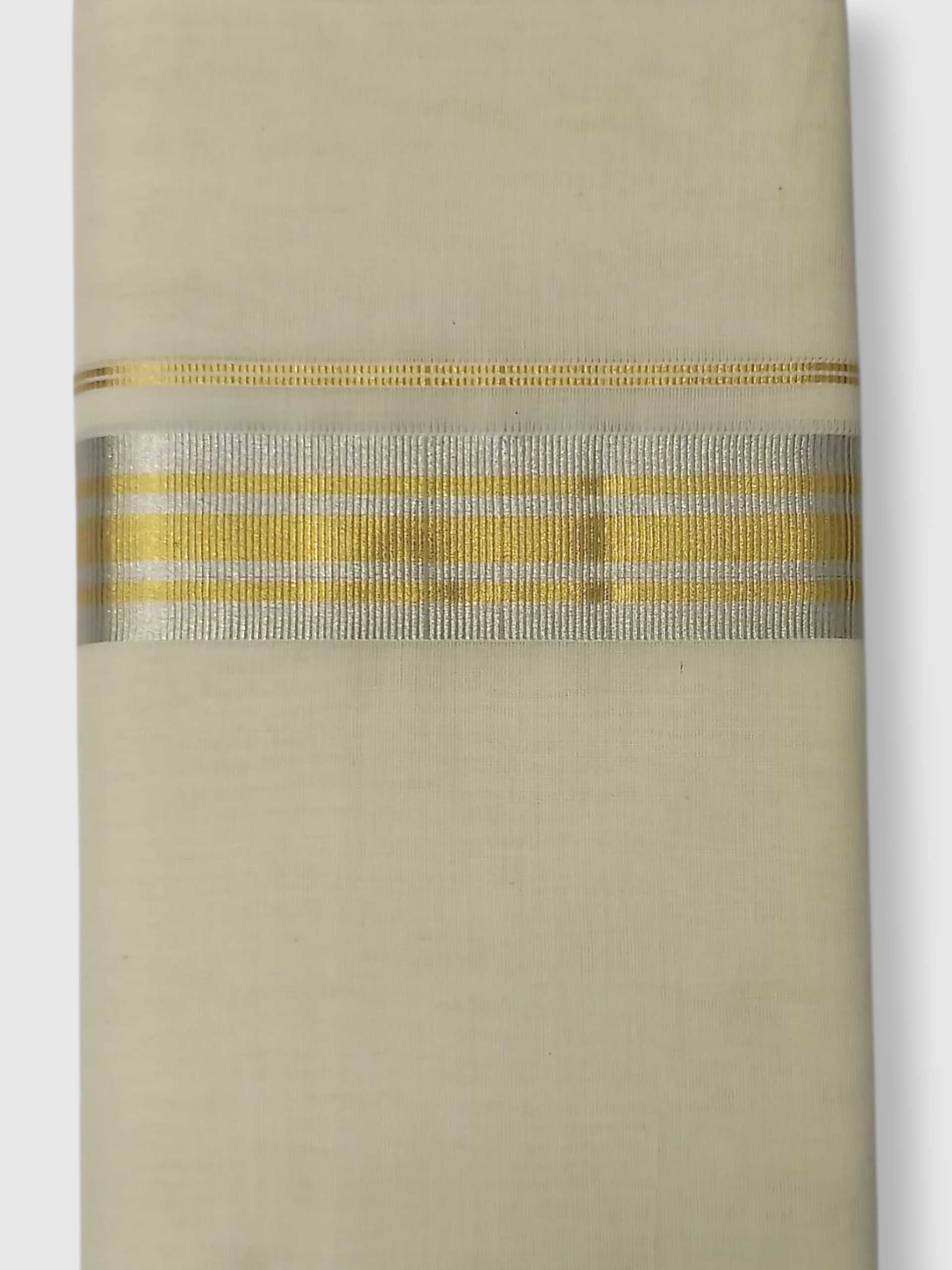 Original Balaramapuram Handloom Kasavu Mundu for Men