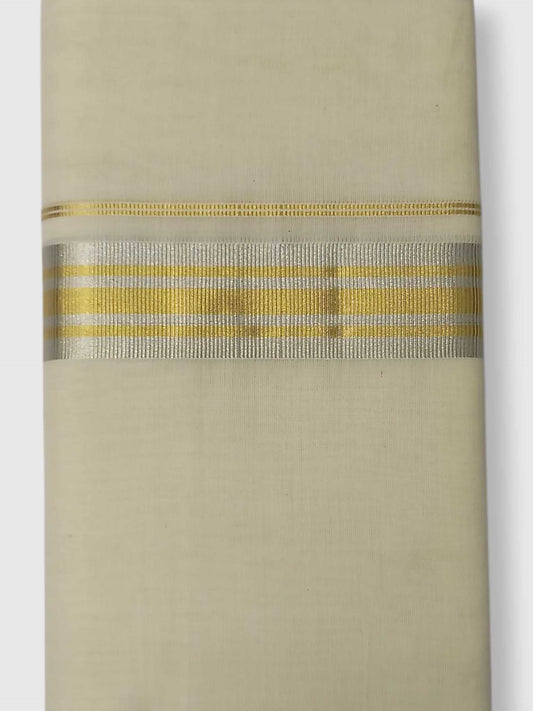 Original Balaramapuram Handloom Kasavu Mundu for Men