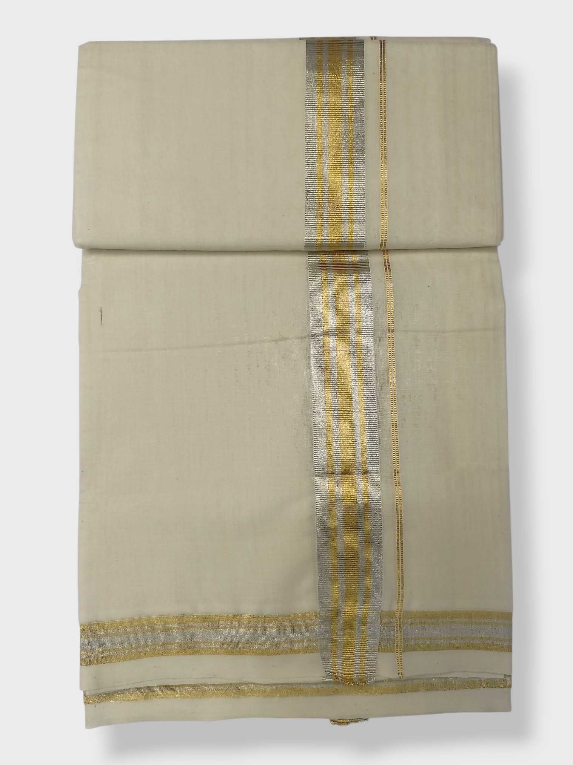 Original Balaramapuram Handloom Kasavu Mundu for Men
