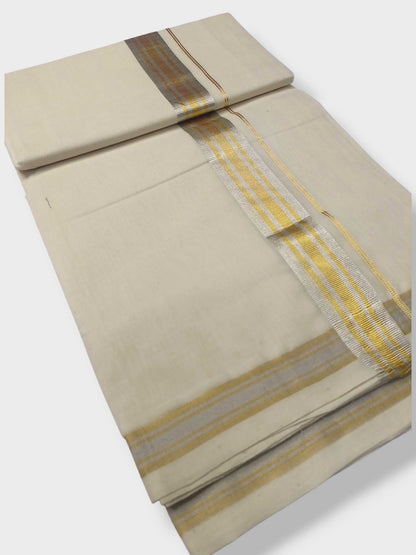 Original Balaramapuram Handloom Kasavu Mundu for Men