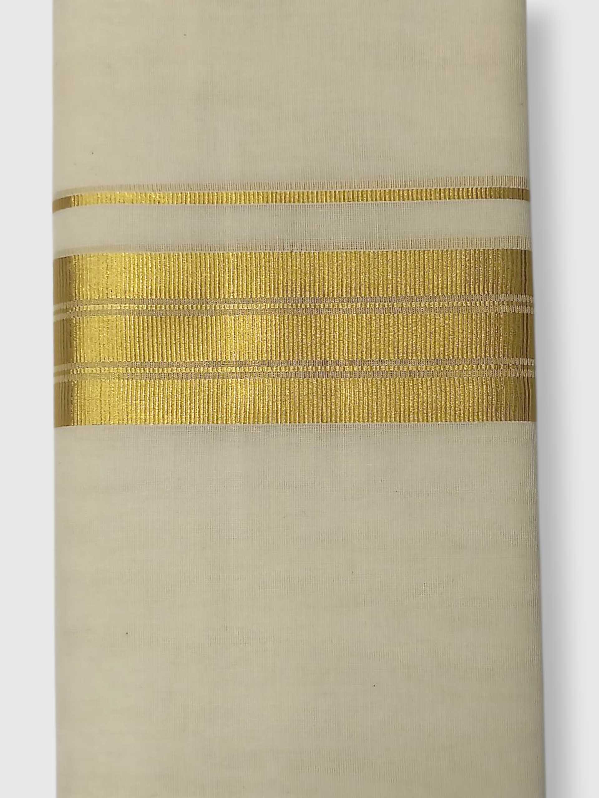 Original Balaramapuram Handloom Kasavu Mundu for Men