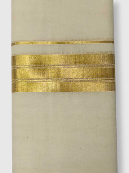 Original Balaramapuram Handloom Kasavu Mundu for Men