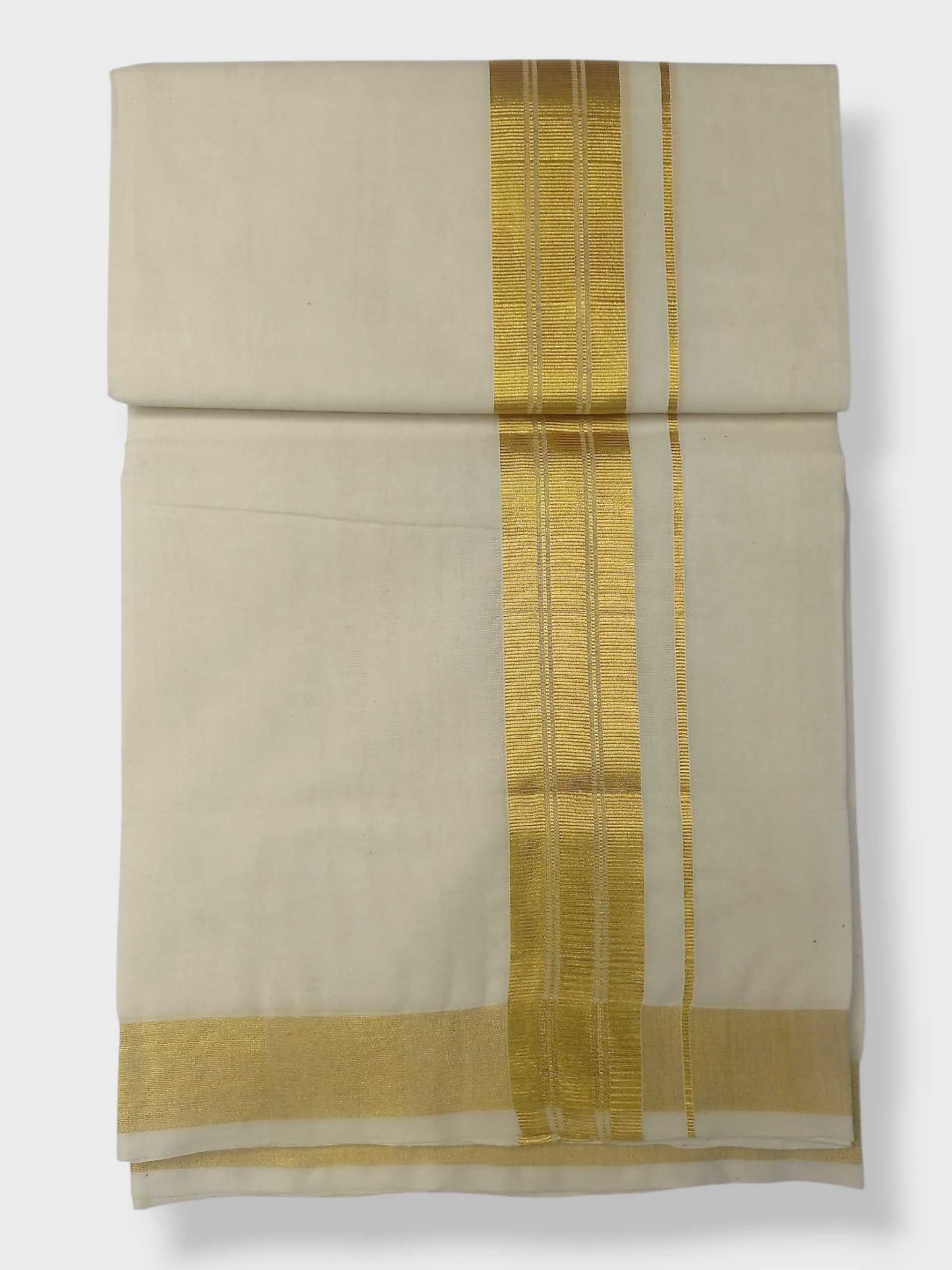 Original Balaramapuram Handloom Kasavu Mundu for Men
