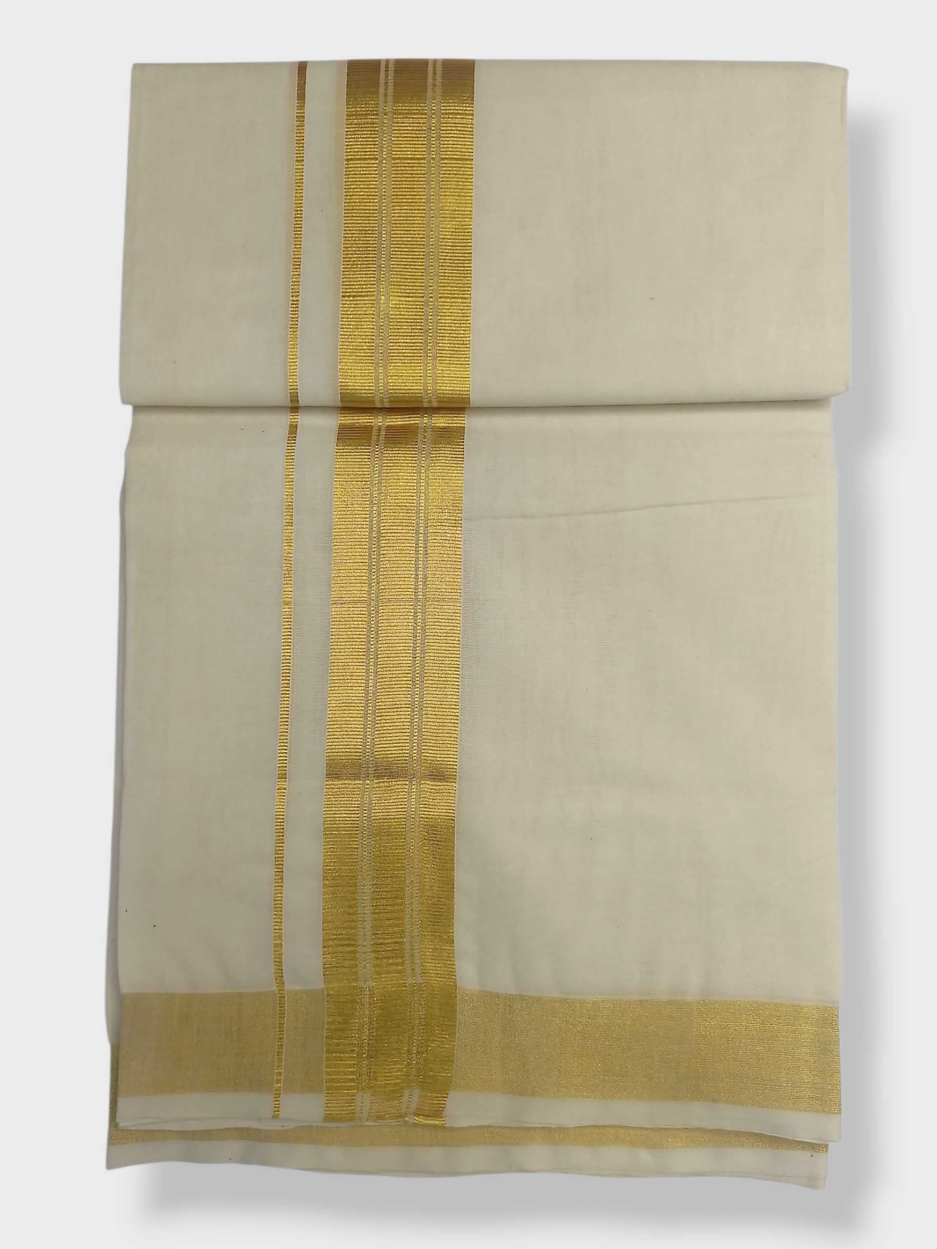 Original Balaramapuram Handloom Kasavu Mundu for Men