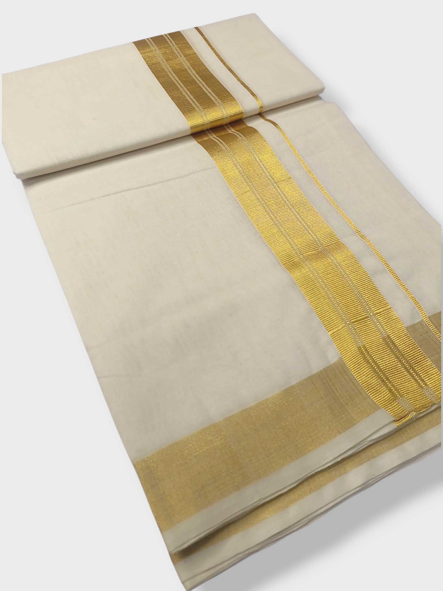 Original Balaramapuram Handloom Kasavu Mundu for Men
