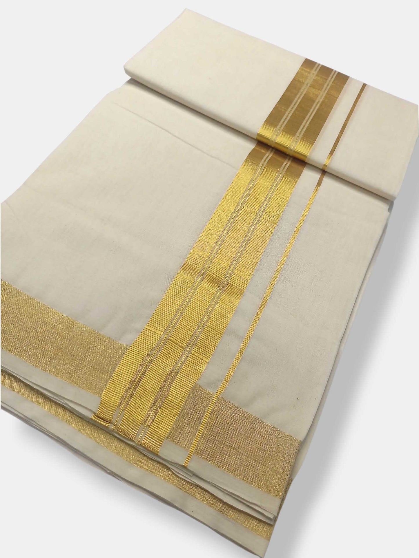 Original Balaramapuram Handloom Kasavu Mundu for Men
