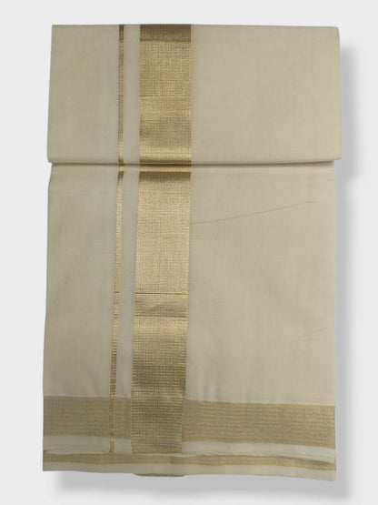 Original Balaramapuram Handloom Kasavu Mundu for Men