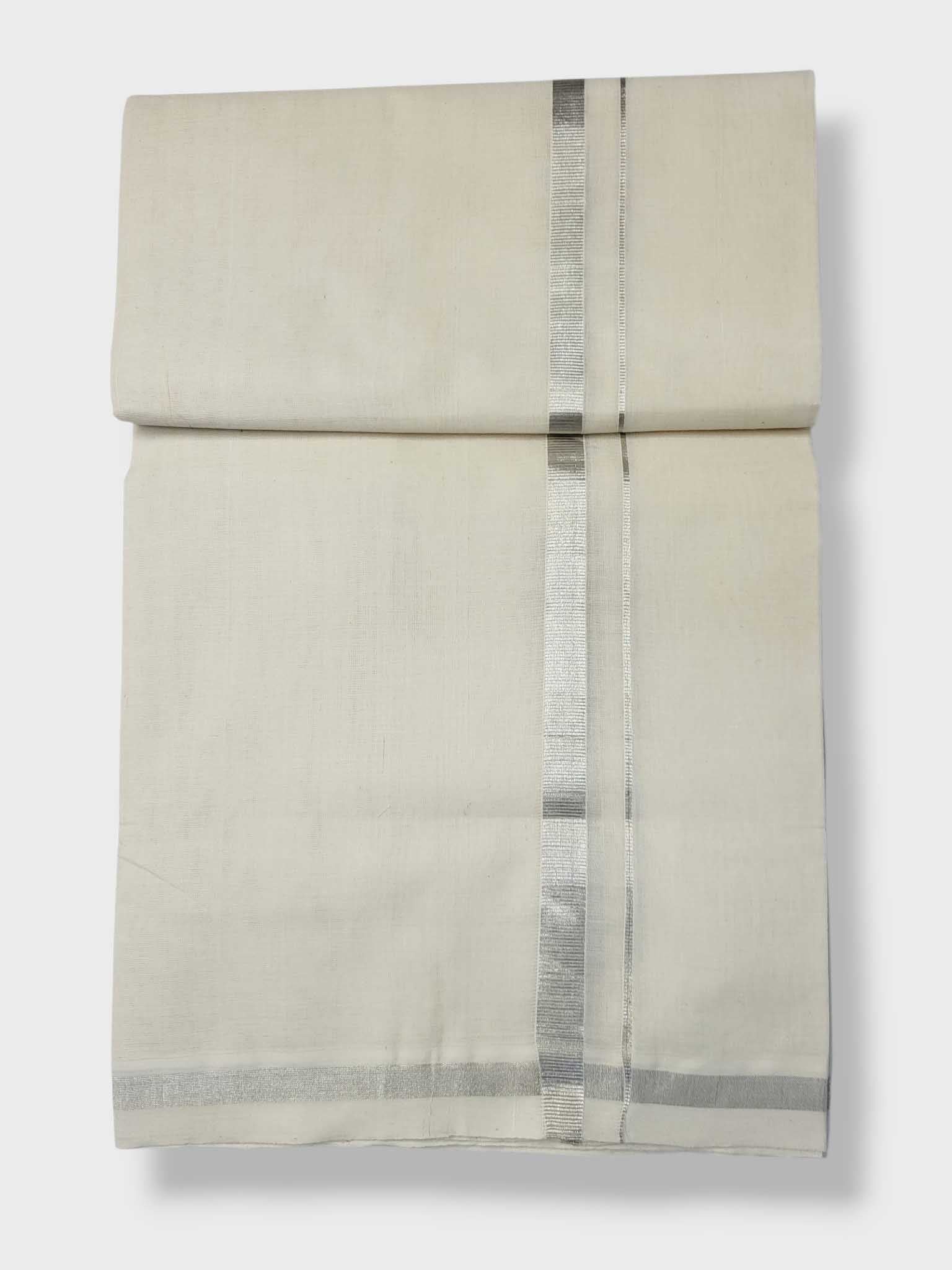 Original Balaramapuram Handloom Kasavu Mundu for Men