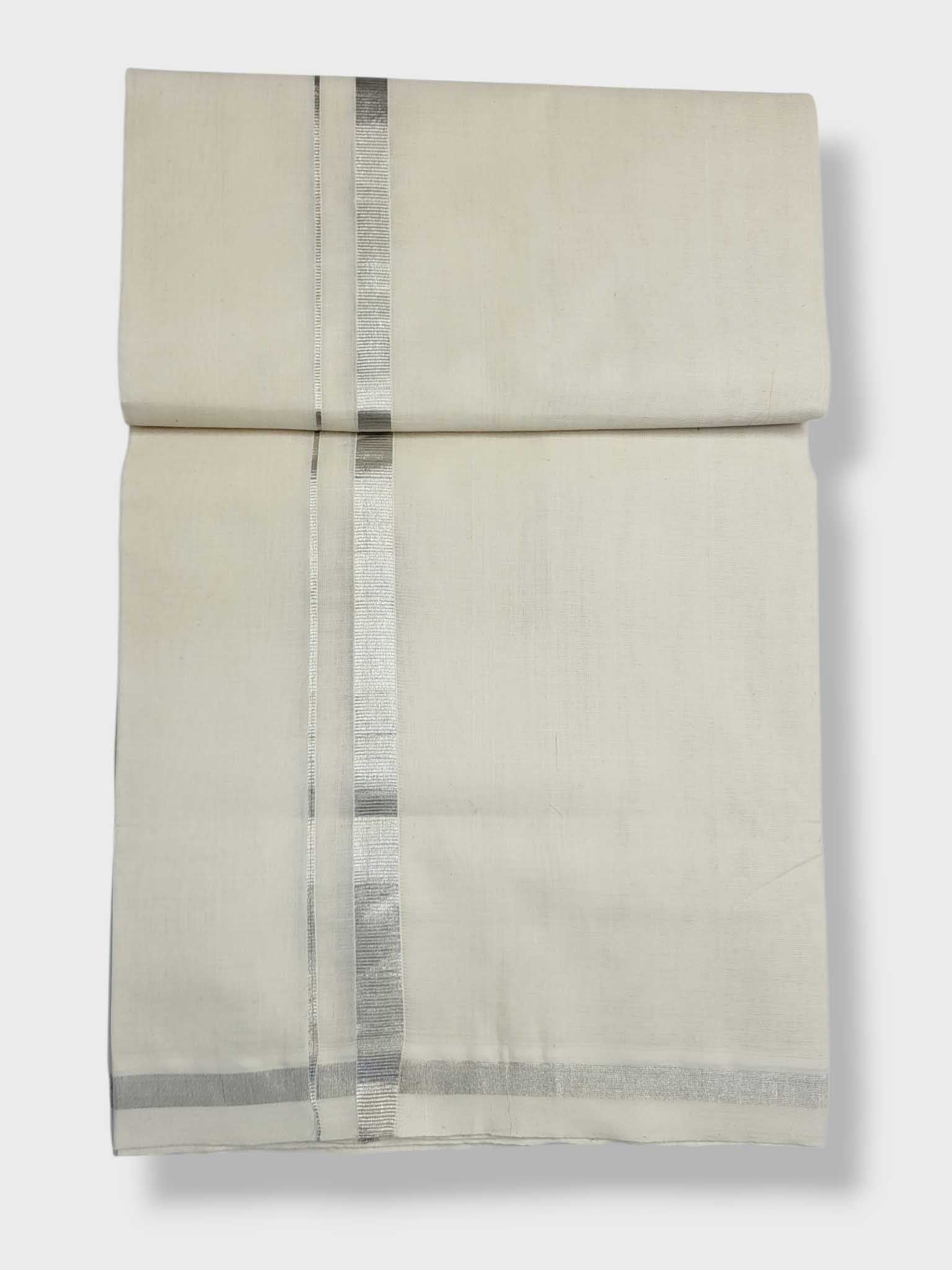 Original Balaramapuram Handloom Kasavu Mundu for Men