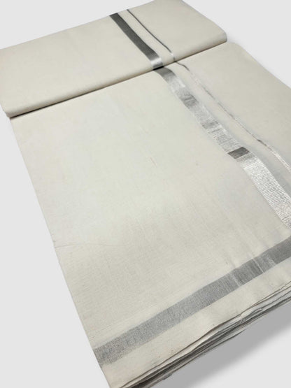 Original Balaramapuram Handloom Kasavu Mundu for Men