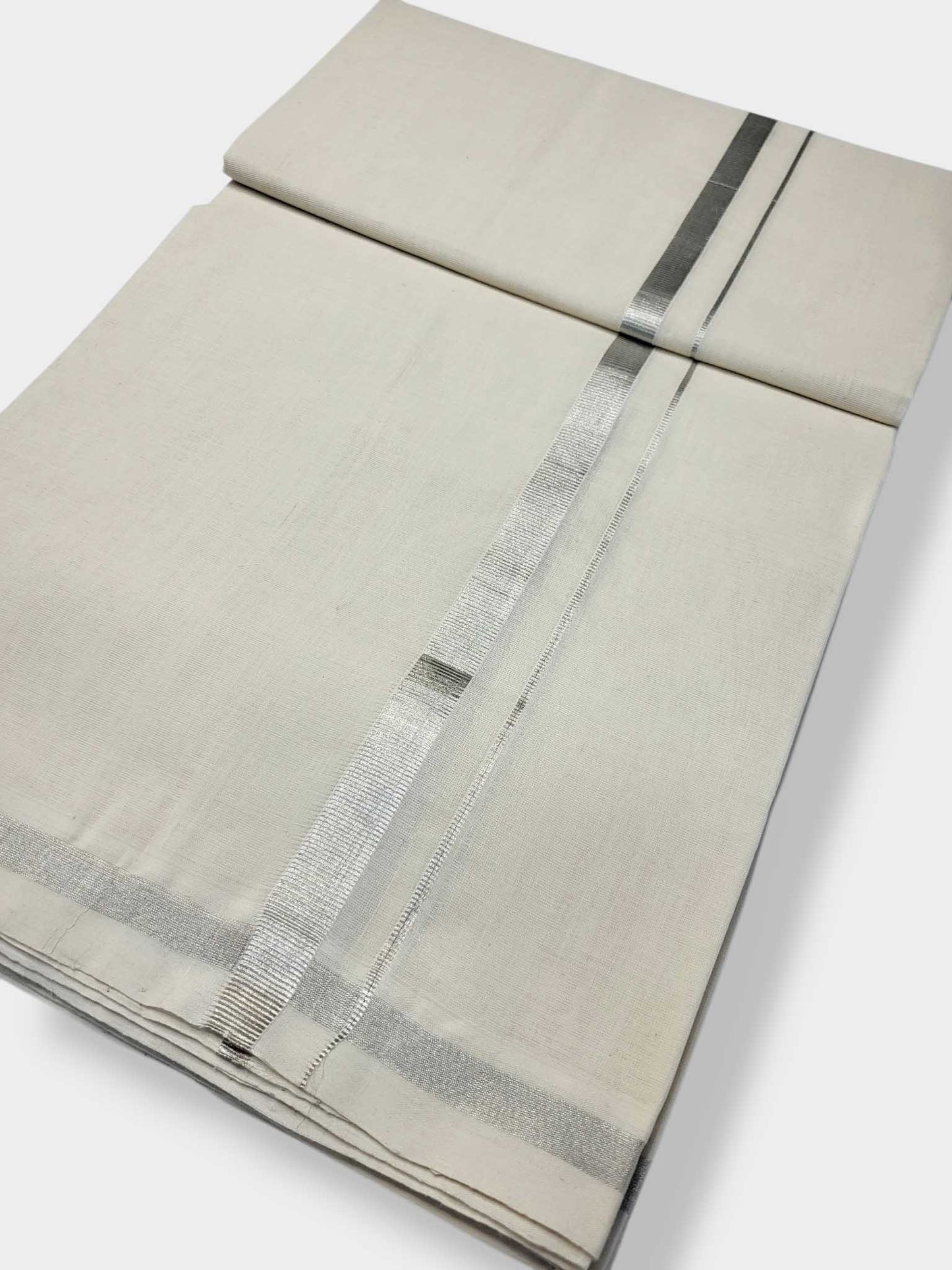 Original Balaramapuram Handloom Kasavu Mundu for Men