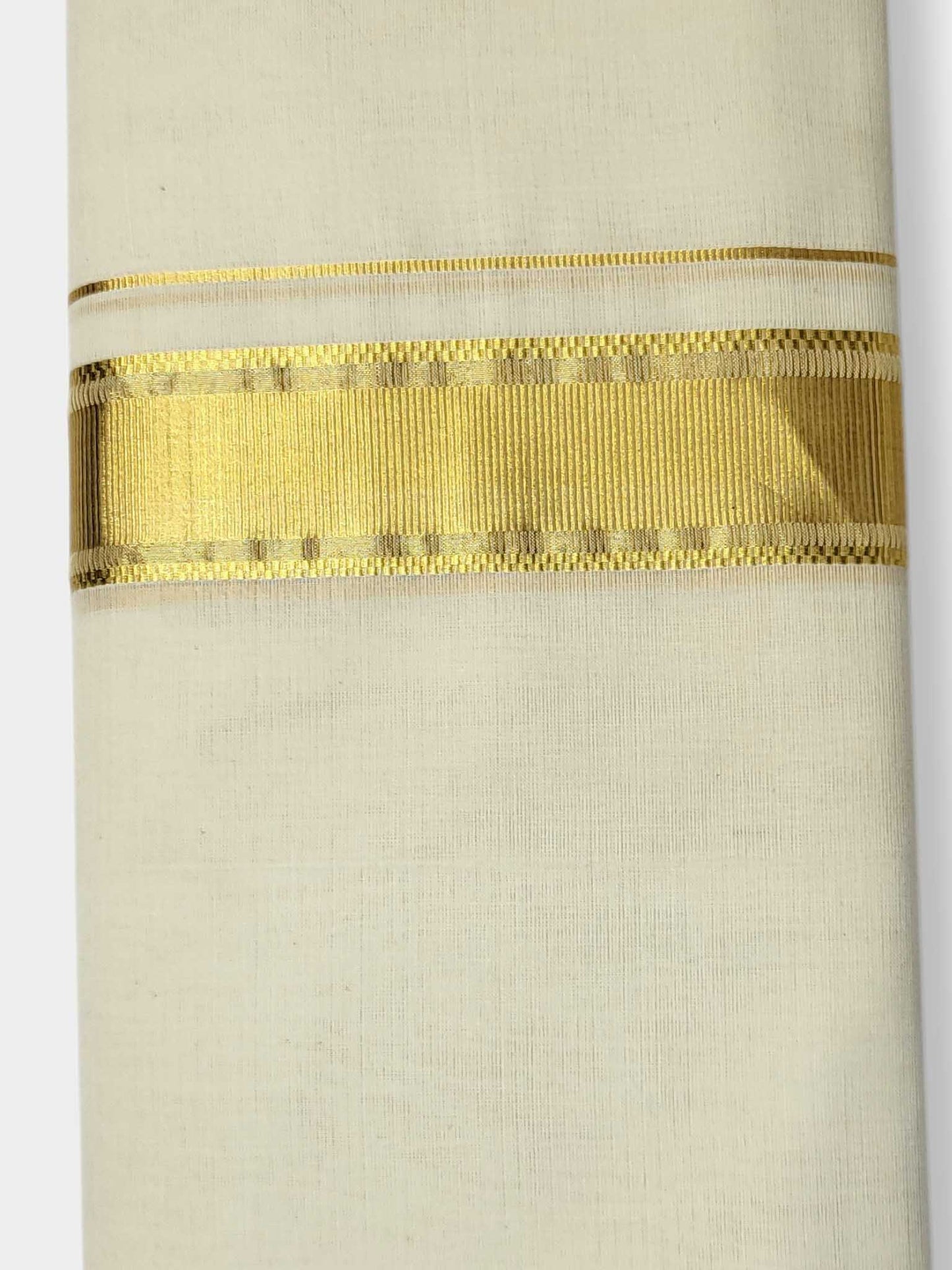 Original Balaramapuram Handloom Kasavu Mundu for Men