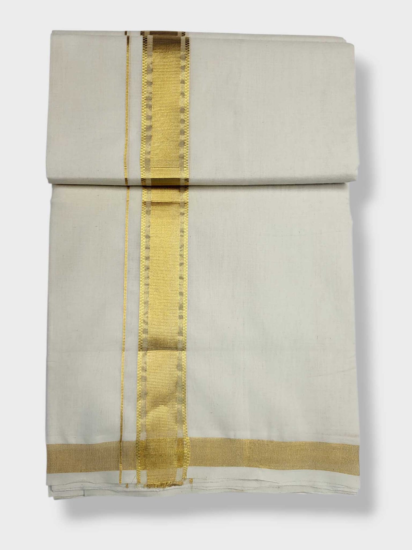 Original Balaramapuram Handloom Kasavu Mundu for Men