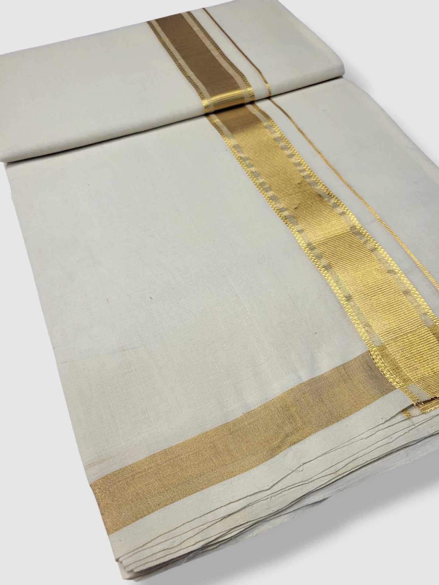 Original Balaramapuram Handloom Kasavu Mundu for Men